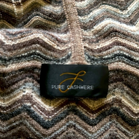 Pure Cashmere Brown Open Front Cardigan Sweater - Picture 4 of 4